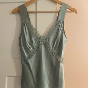 Reformation Silk Lace Top